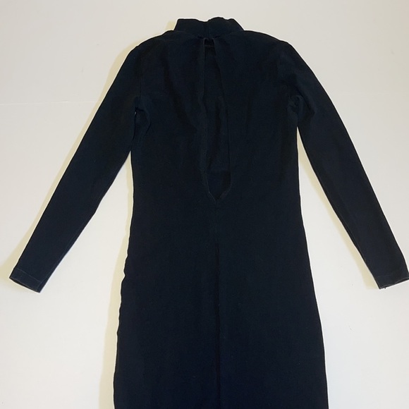 American Apparel Vintage Black Cotton Long Sleeved Dress - Women’s Size Small - Picture 3 of 6